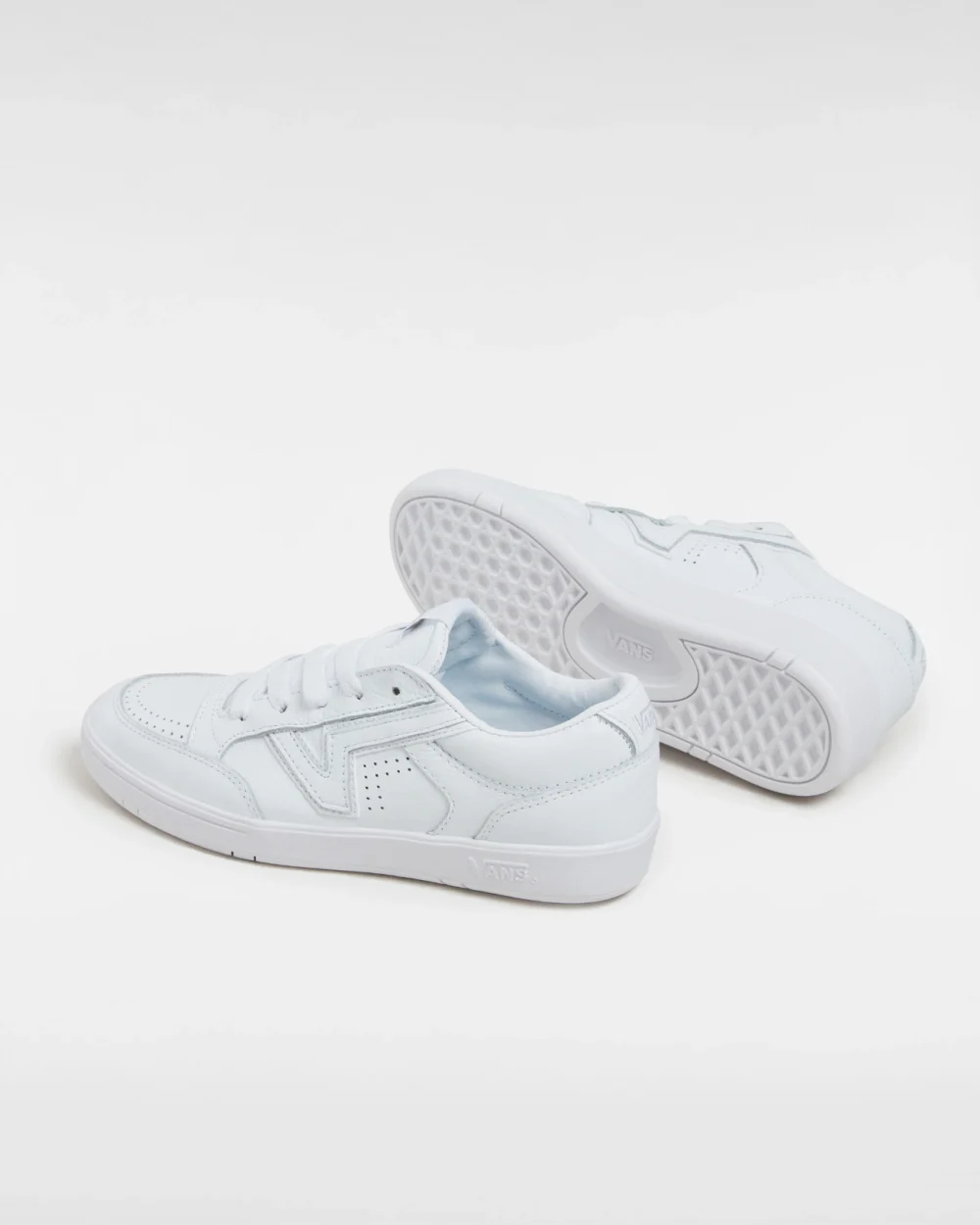 VANS - נעליים Leather Lowland Comfycush – VA4TZYOER – leather-truewht-truewht – 2