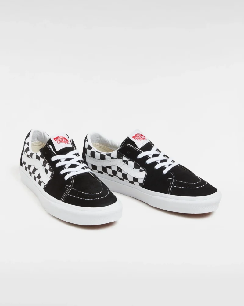 VANS - נעלי סניקרס Sk8-Low – VA4UUK4W7 – canvas-suede-blkchckrbrd – 1