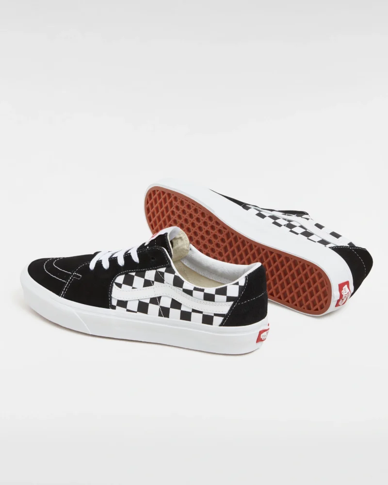 VANS - נעלי סניקרס Sk8-Low – VA4UUK4W7 – canvas-suede-blkchckrbrd – 2