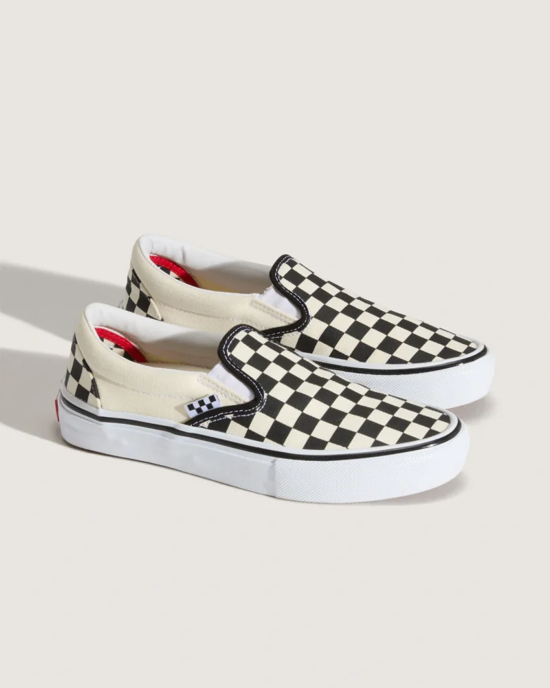VANS - נעלי סקייט Skate Slip-On – VA5FCAAUH – checkerboard-black-off – 1