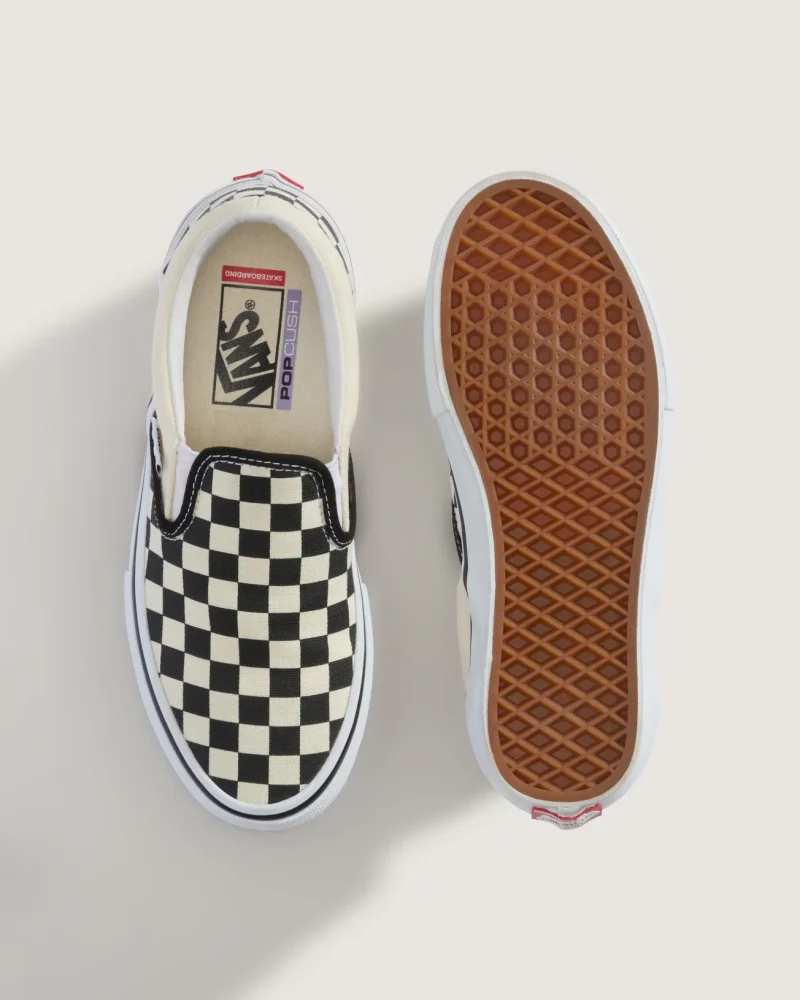 VANS - נעלי סקייט Skate Slip-On – VA5FCAAUH – checkerboard-black-off – 2