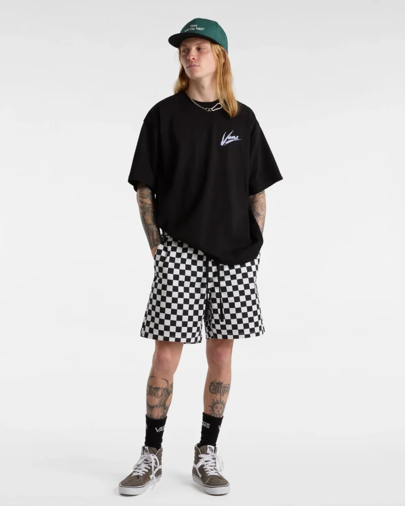 VANS - מכנסיים קצרים Range Relaxed Elastic – VA5FKD705 – checkerboard – 1
