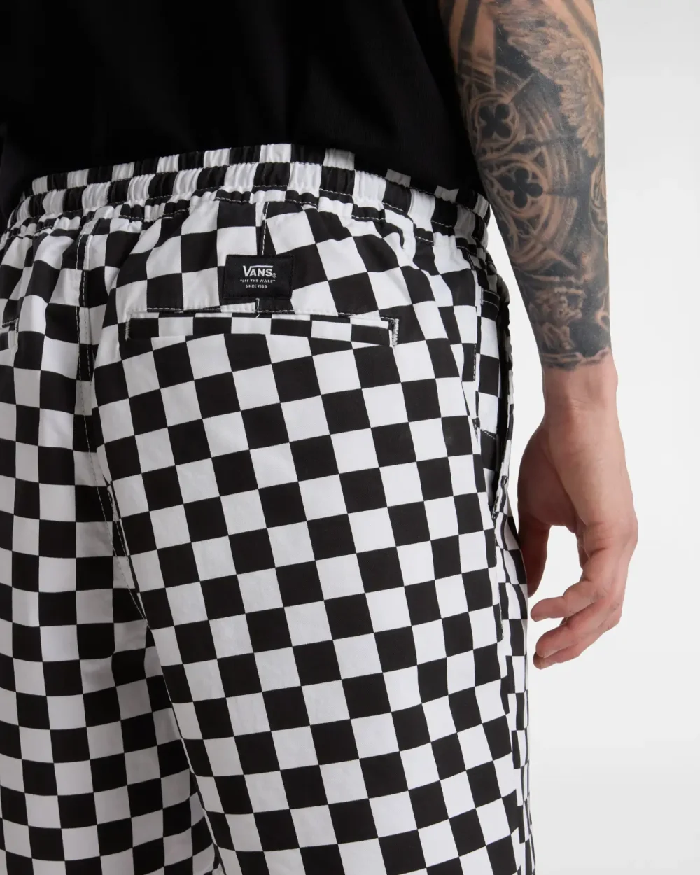 VANS - מכנסיים קצרים Range Relaxed Elastic – VA5FKD705 – checkerboard – 4