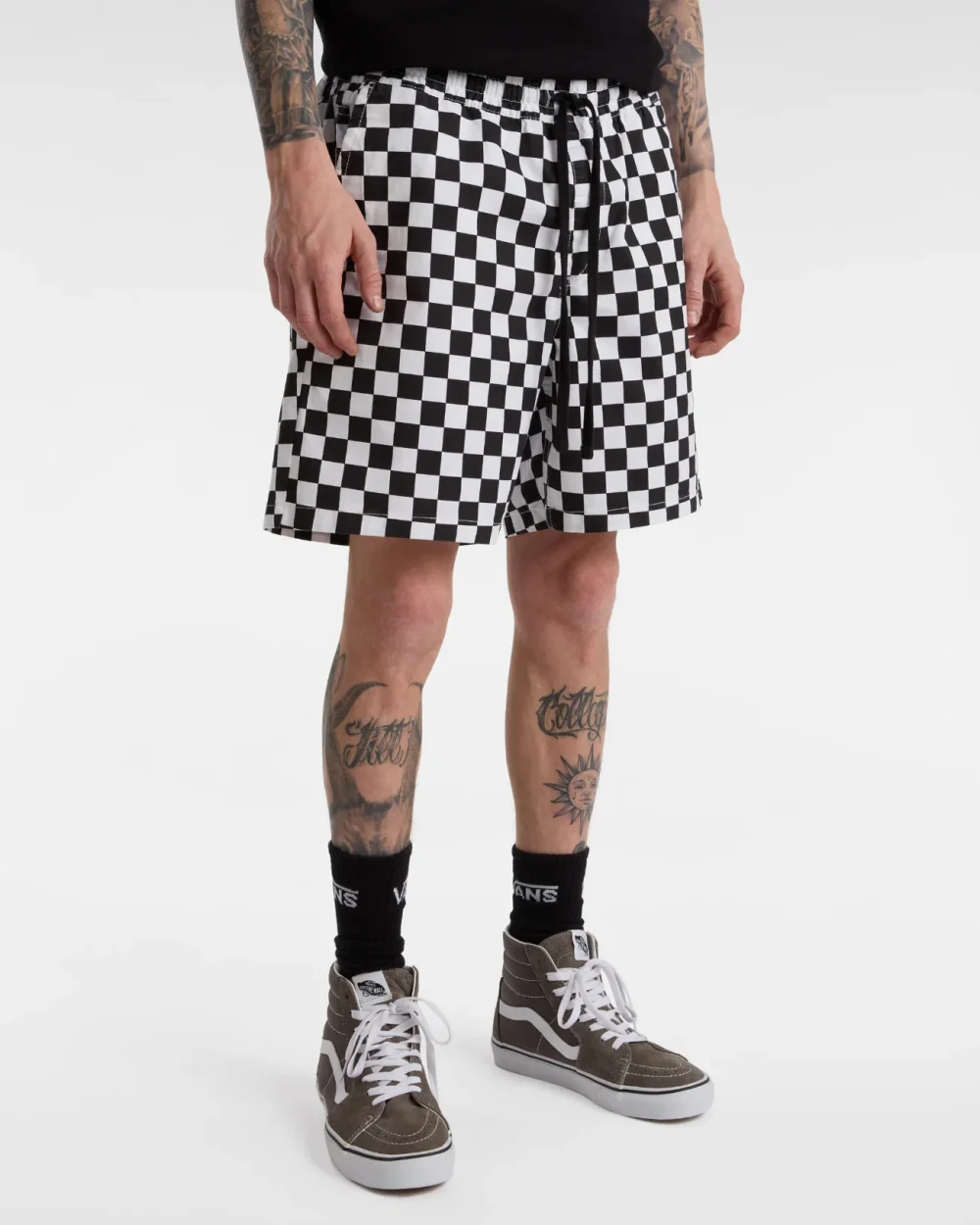 VANS - מכנסיים קצרים Range Relaxed Elastic – VA5FKD705 – checkerboard – 1