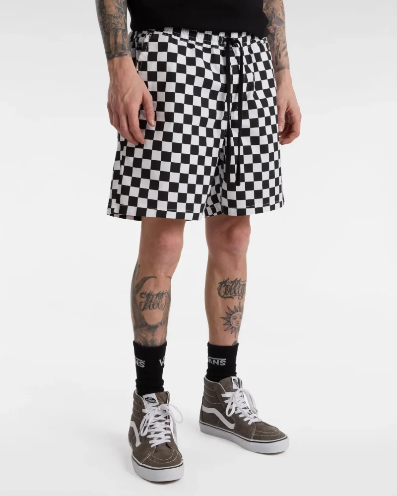 VANS - מכנסיים קצרים Range Relaxed Elastic – VA5FKD705 – checkerboard – 1