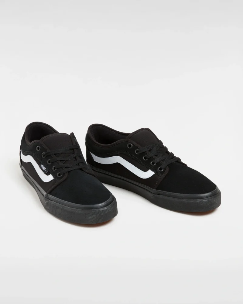 VANS - נעלי סקייט Chukka Low Sidestripe – VA5KQZB8C – black-black-white – 1