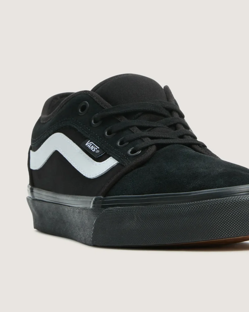 VANS - נעלי סקייט Chukka Low Sidestripe – VA5KQZB8C – black-black-white – 7