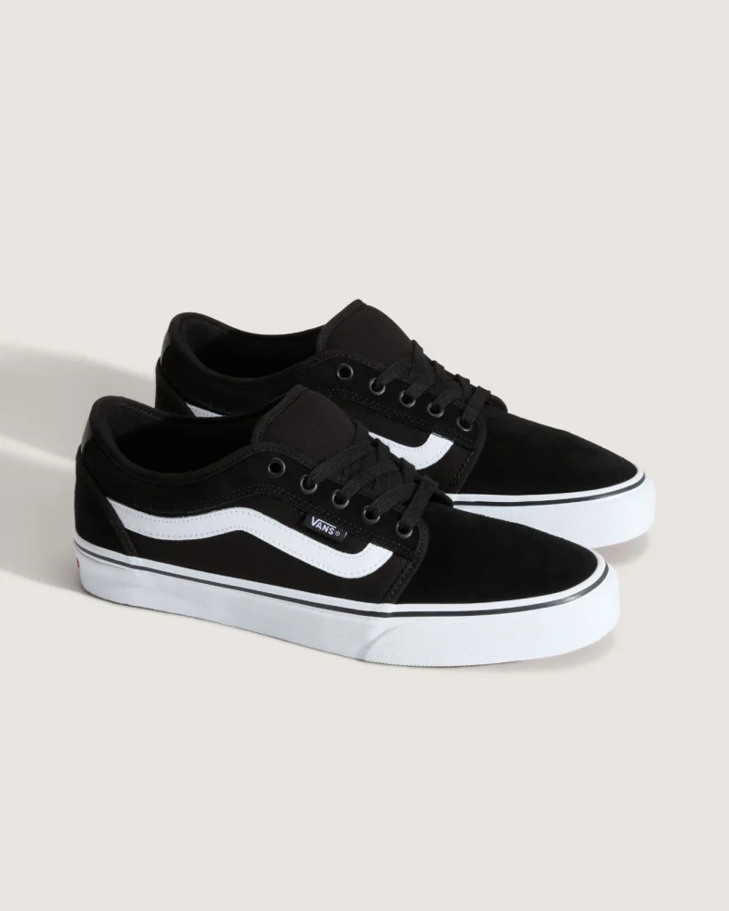 VANS - נעלי סקייט Chukka Low Sidestripe – VA5KQZBA2 – black-white – 1