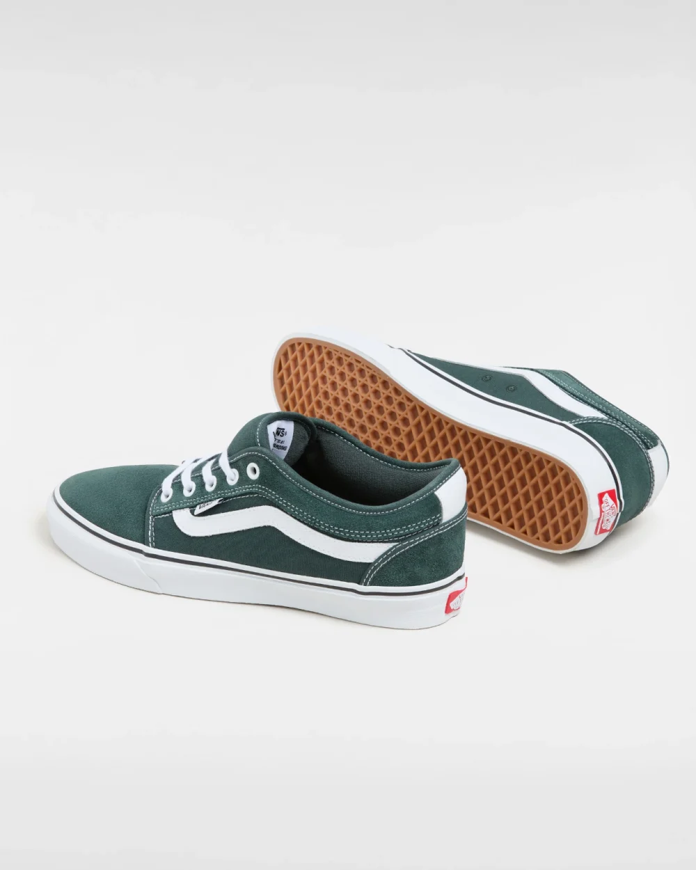 VANS - נעלי סקייט Chukka Low Sidestripe – VA5KQZJPT – green-gables-true-white – 2