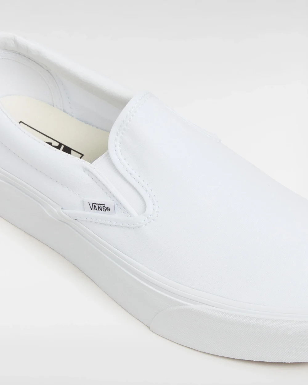 VANS - נעלי פלטפורמה Classic Slip-On Stackform – VA7Q5RW00 – canvas-true-white – 3