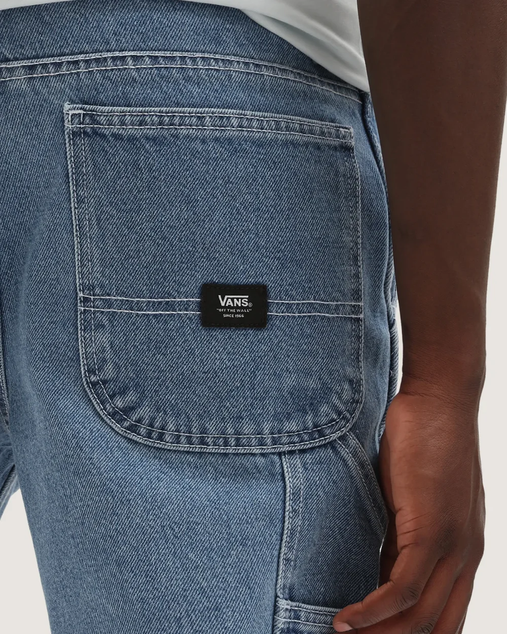 VANS - מכנסיים קצרים Drill Chore Loose Denim – VA7S4S7W6 – stone-wash – 2