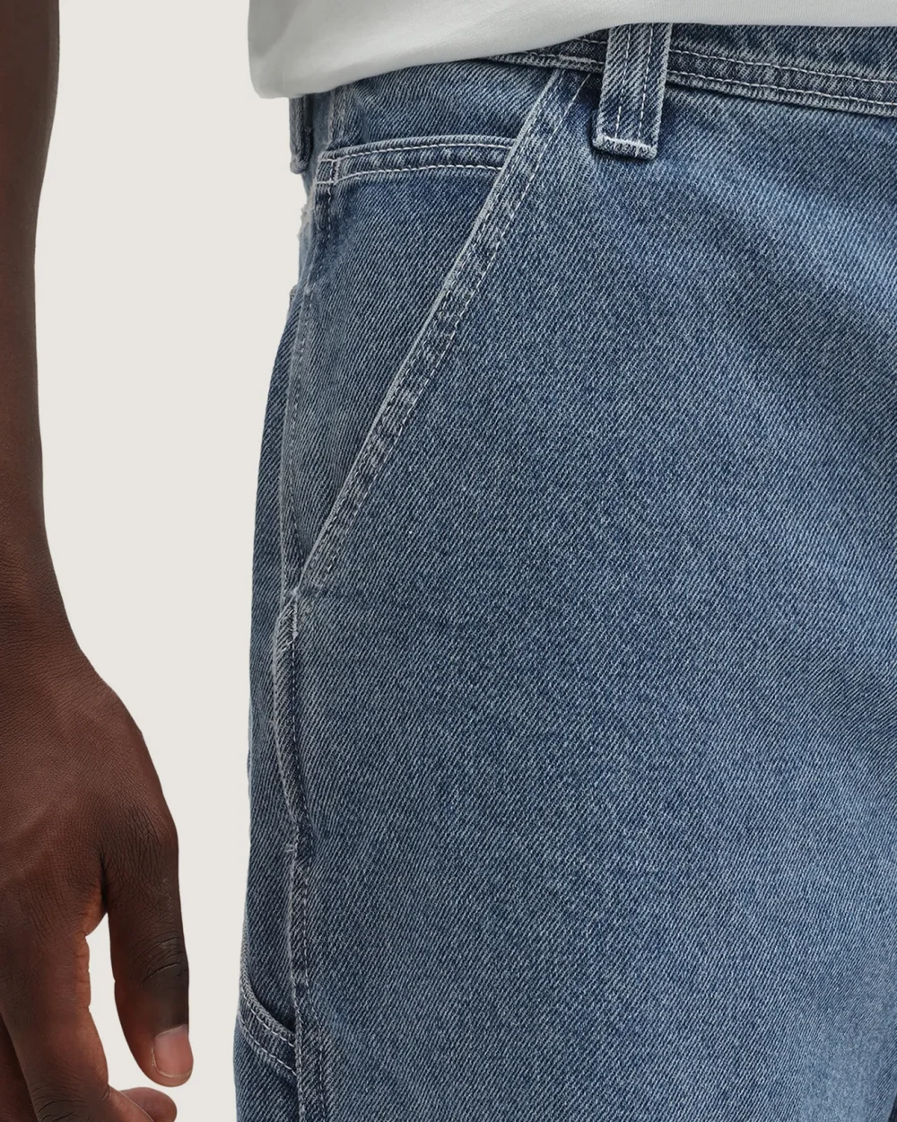 VANS - מכנסיים קצרים Drill Chore Loose Denim – VA7S4S7W6 – stone-wash – 3