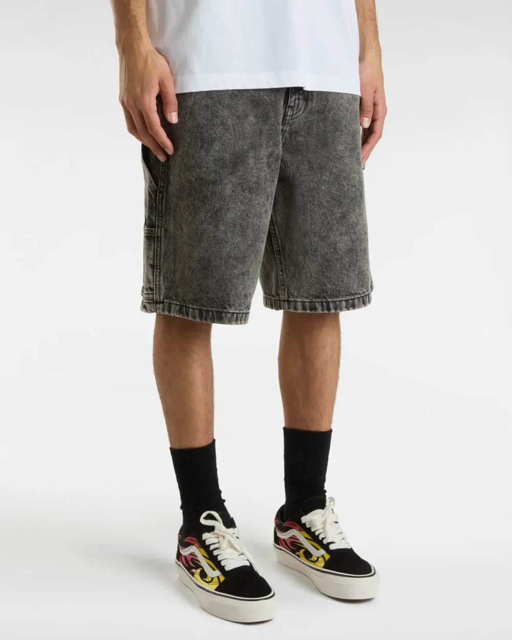 VANS - מכנסיים קצרים Drill Chore Loose Denim – VA7S4SE90 – stonewash-black – 2