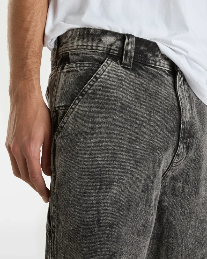 VANS - מכנסיים קצרים Drill Chore Loose Denim – VA7S4SE90 – stonewash-black – 6