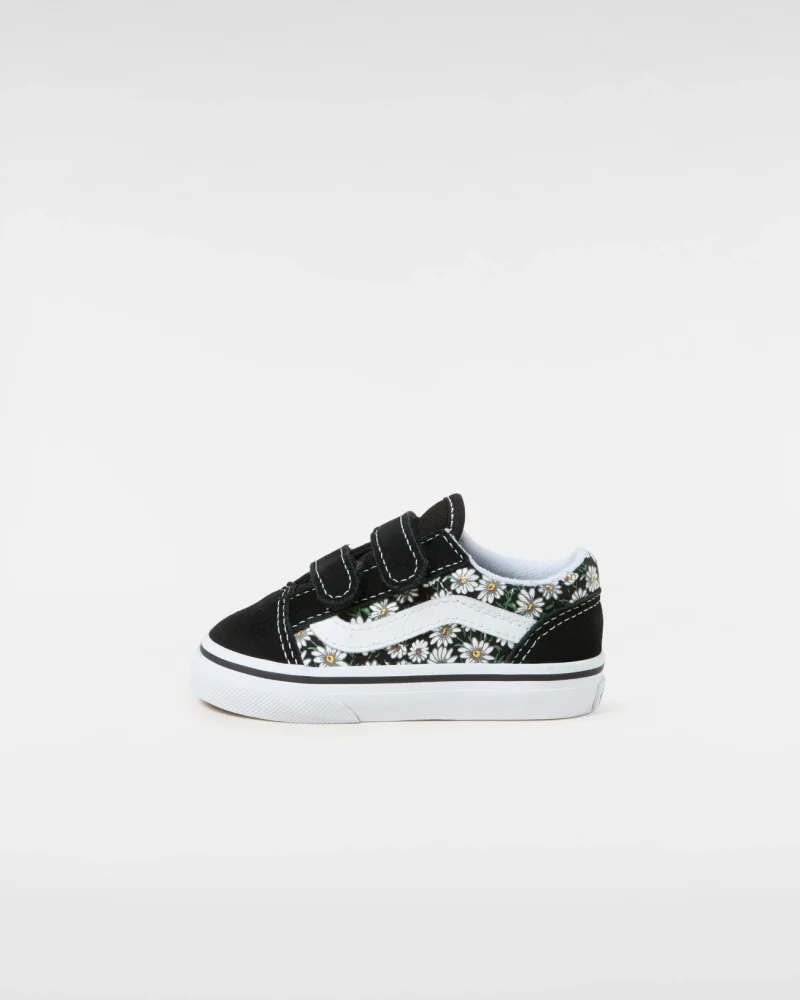 VANS - נעלי תינוקות Old Skool V – V009RCBA2 – daisies-black-white – 1