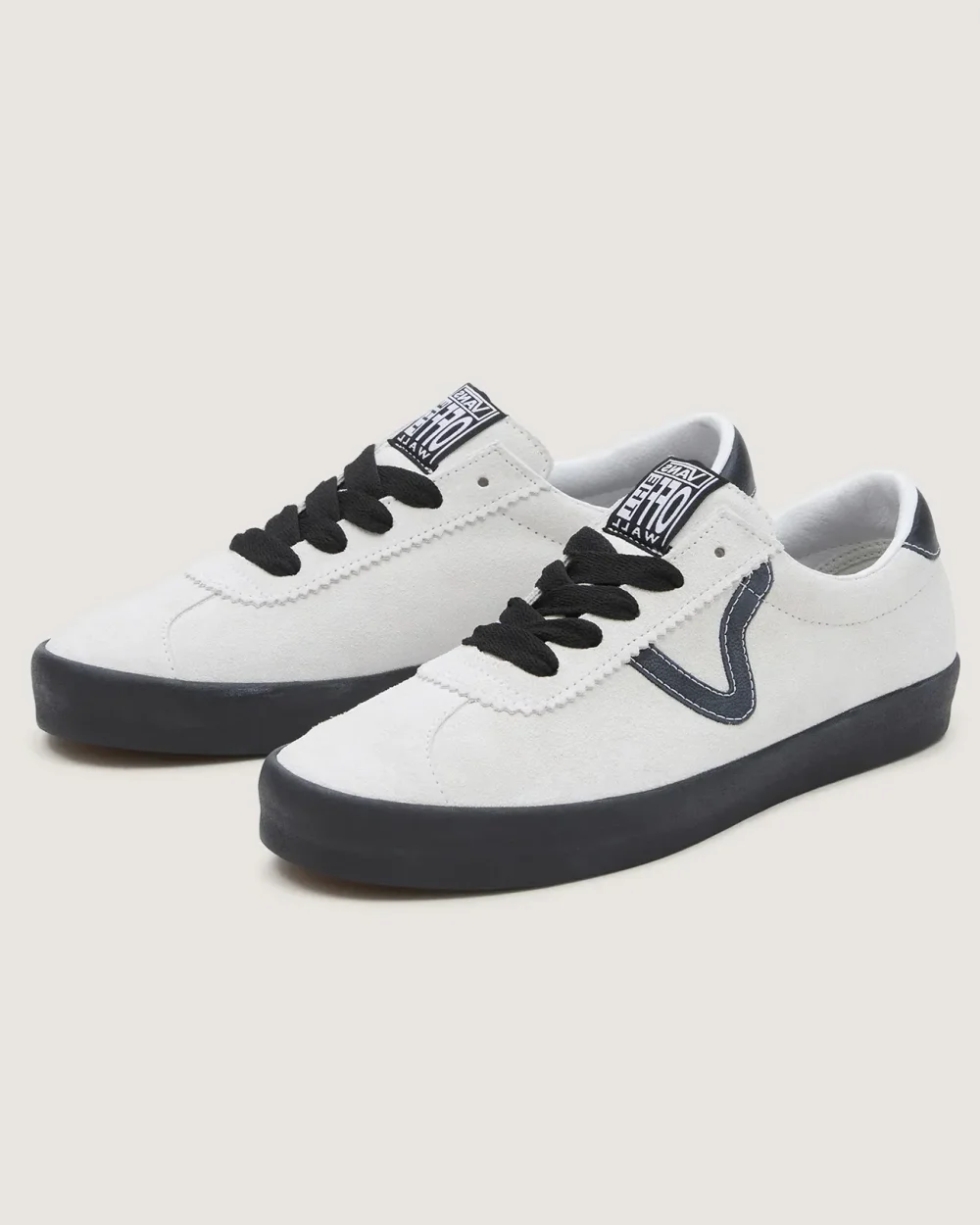VANS - נעלי סניקרס Sport Low – V00CQRYB2 – suede-white-black – 1