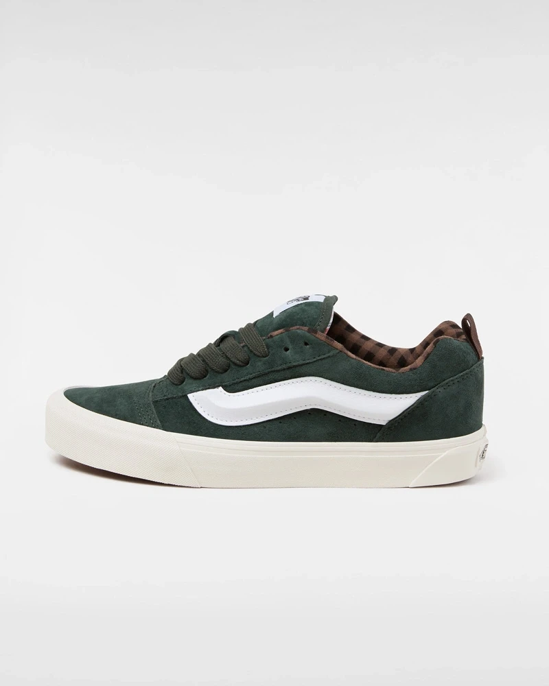 VANS - נעלי סניקרס Knu Skool – V00CS0PRM – pig-suede-plaid-scarab – 1