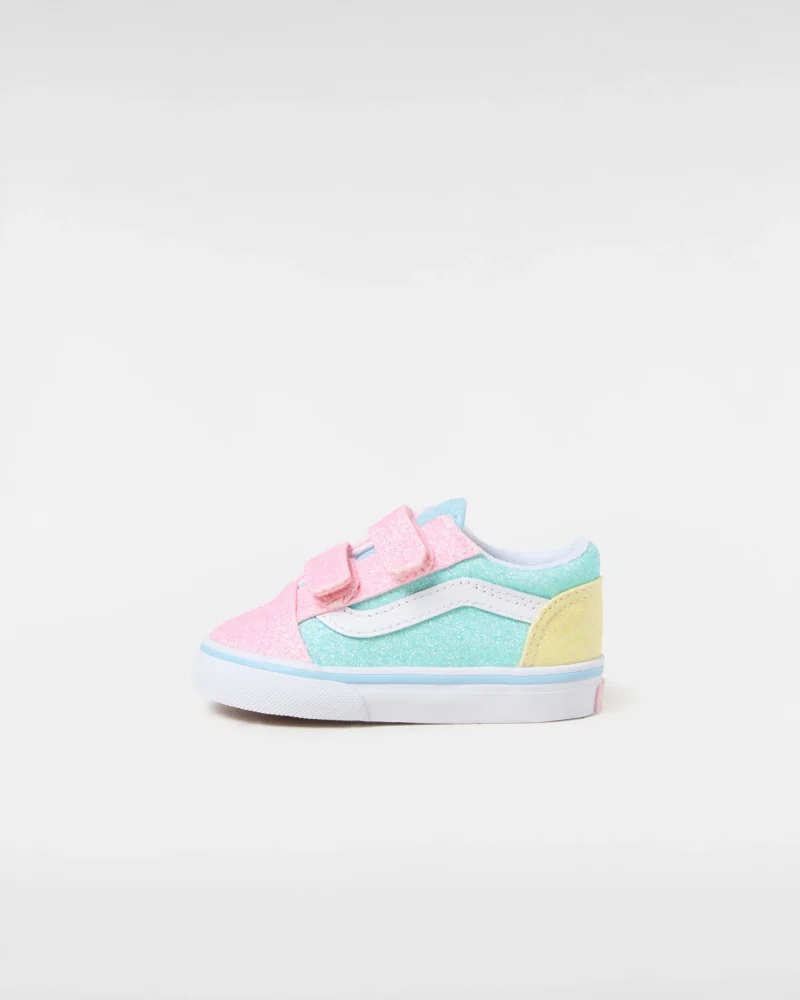 VANS - נעלי תינוקות Old Skool V – V00CS6ZQP – pastel-glitter-pastel-multi – 1