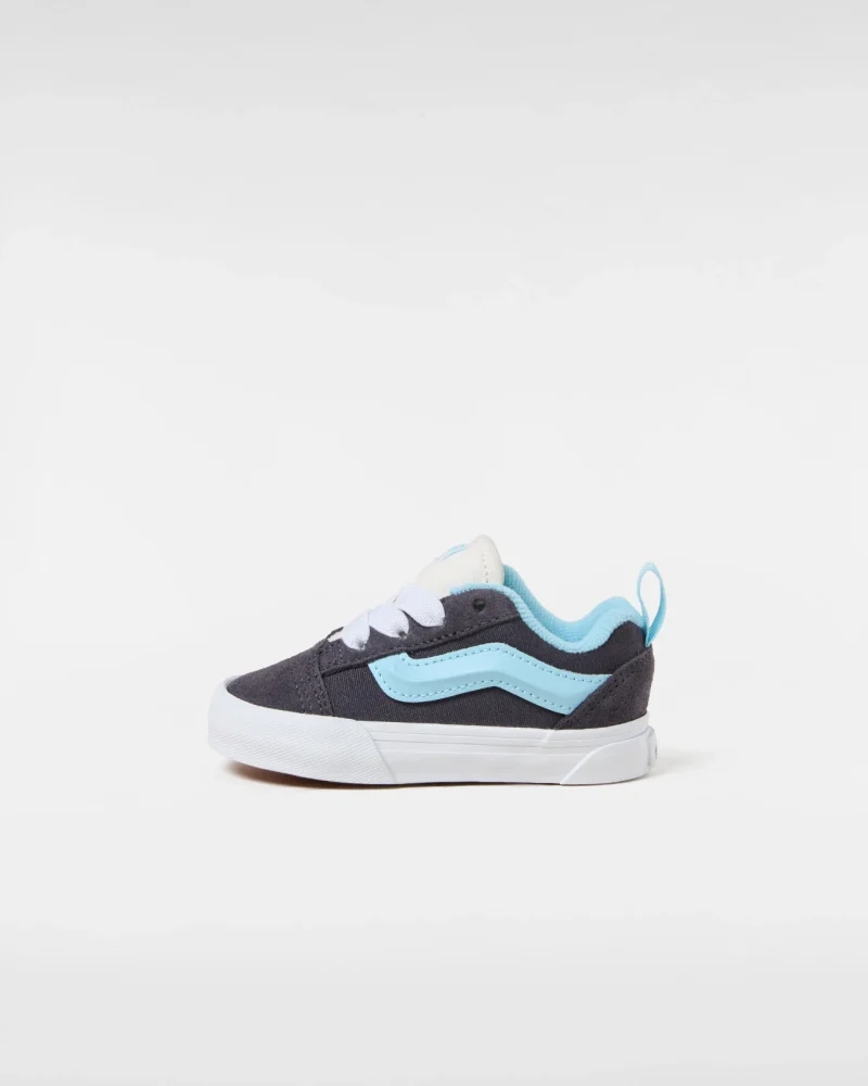 VANS - נעלי תינוקות Knu Skool Elastic Lace – V00D0KY31 – retro-sport-grey-blue – 1
