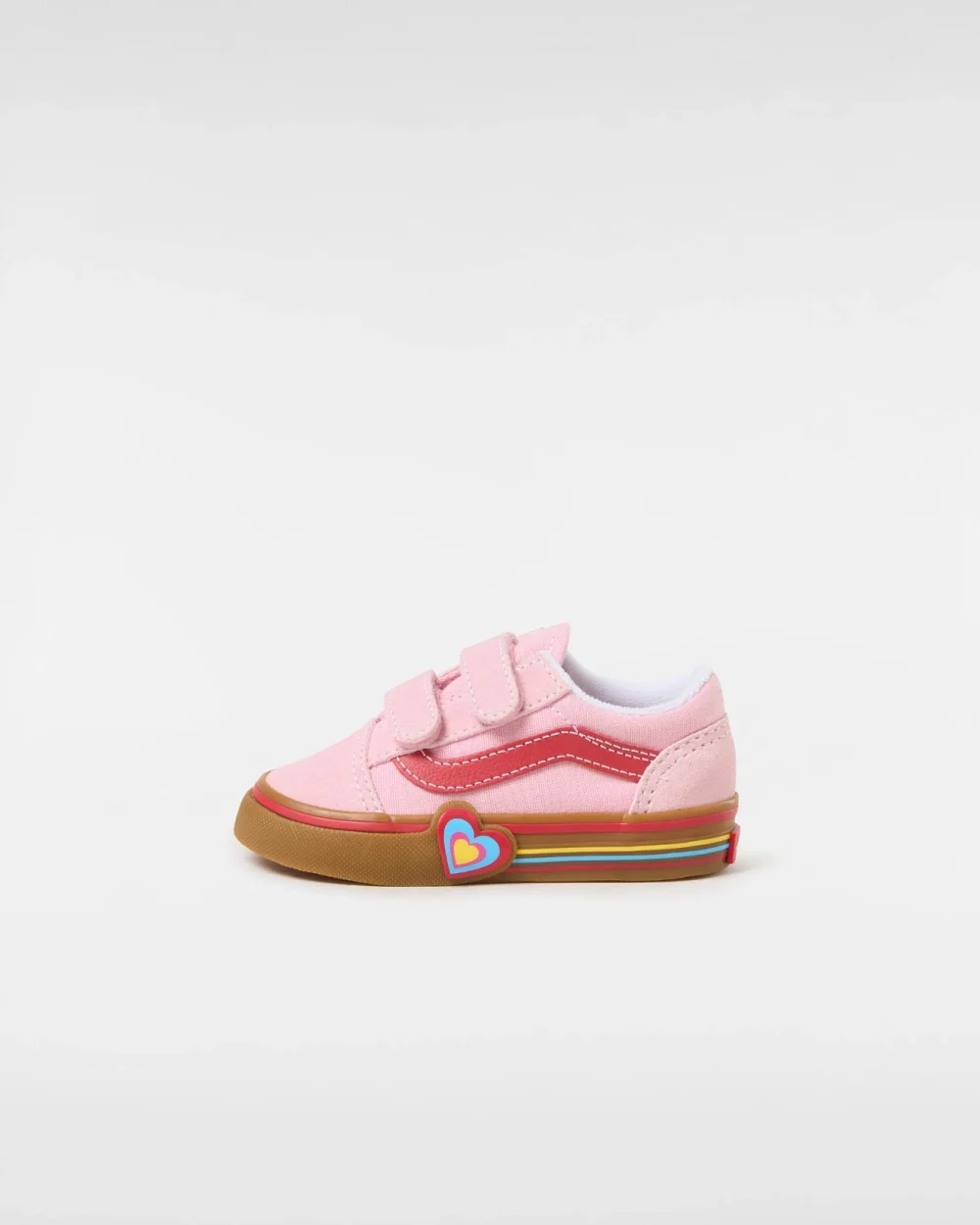 VANS - נעלי תינוקות Old Skool V Heart – V00D4SBIY – pink-multi – 1