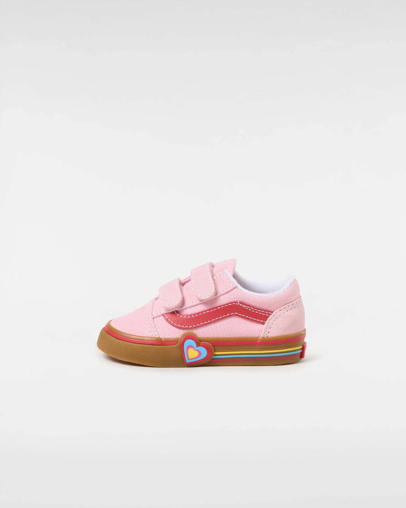 VANS - נעלי תינוקות Old Skool V Heart – V00D4SBIY – pink-multi – 1