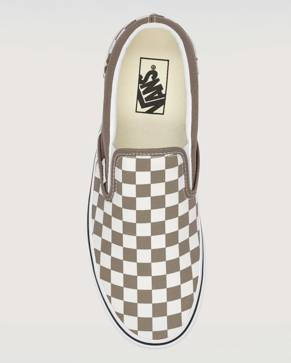 VANS - נעלי סניקרס Classic Slip-On – V00BVZ1NU – color-theory-checkerboard-walnut – 1
