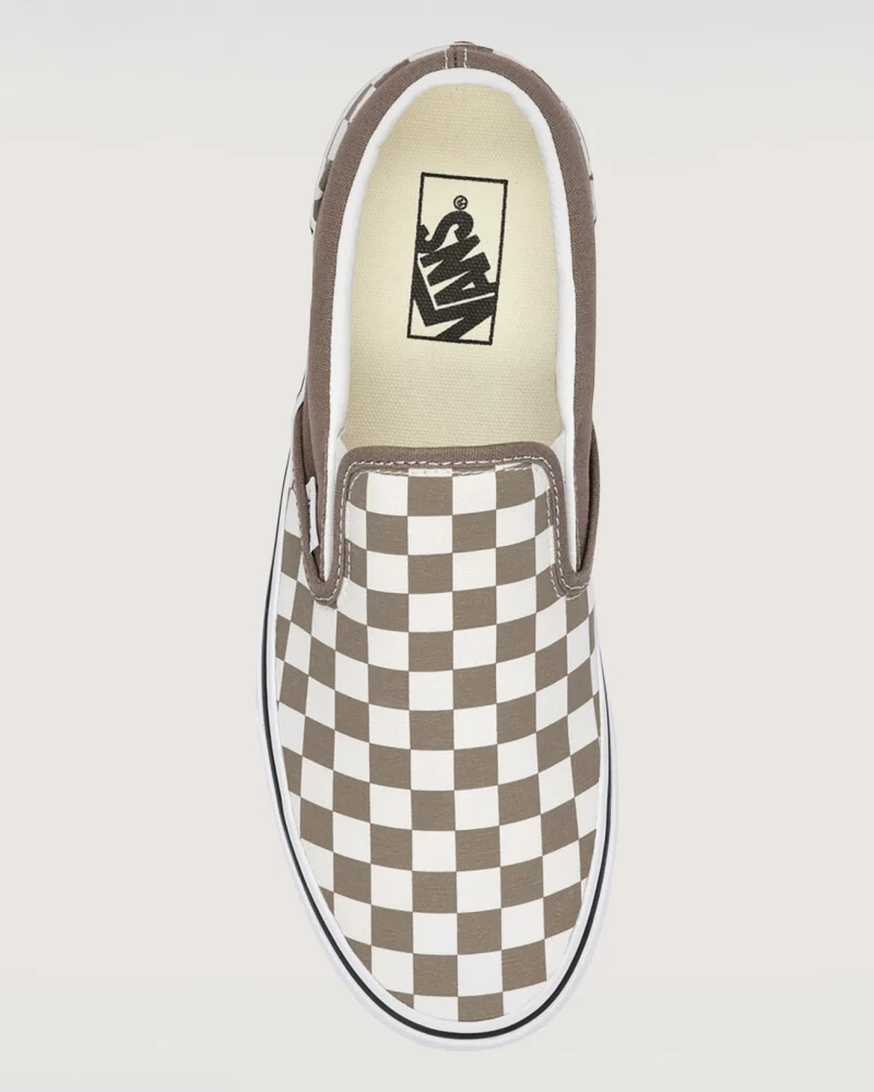 VANS - נעלי סניקרס Classic Slip-On – V00BVZ1NU – color-theory-checkerboard-walnut – 1