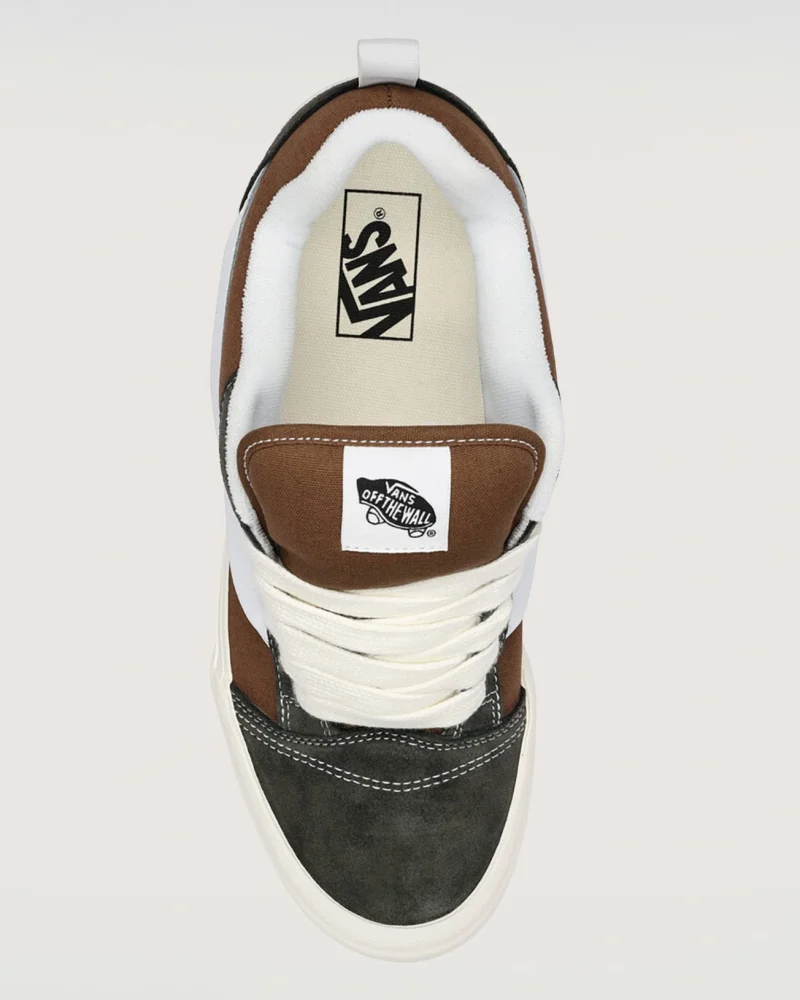 VANS - נעלי סניקרס Knu Skool – V00D22BW2 – color-blocking-brown-brown – 1