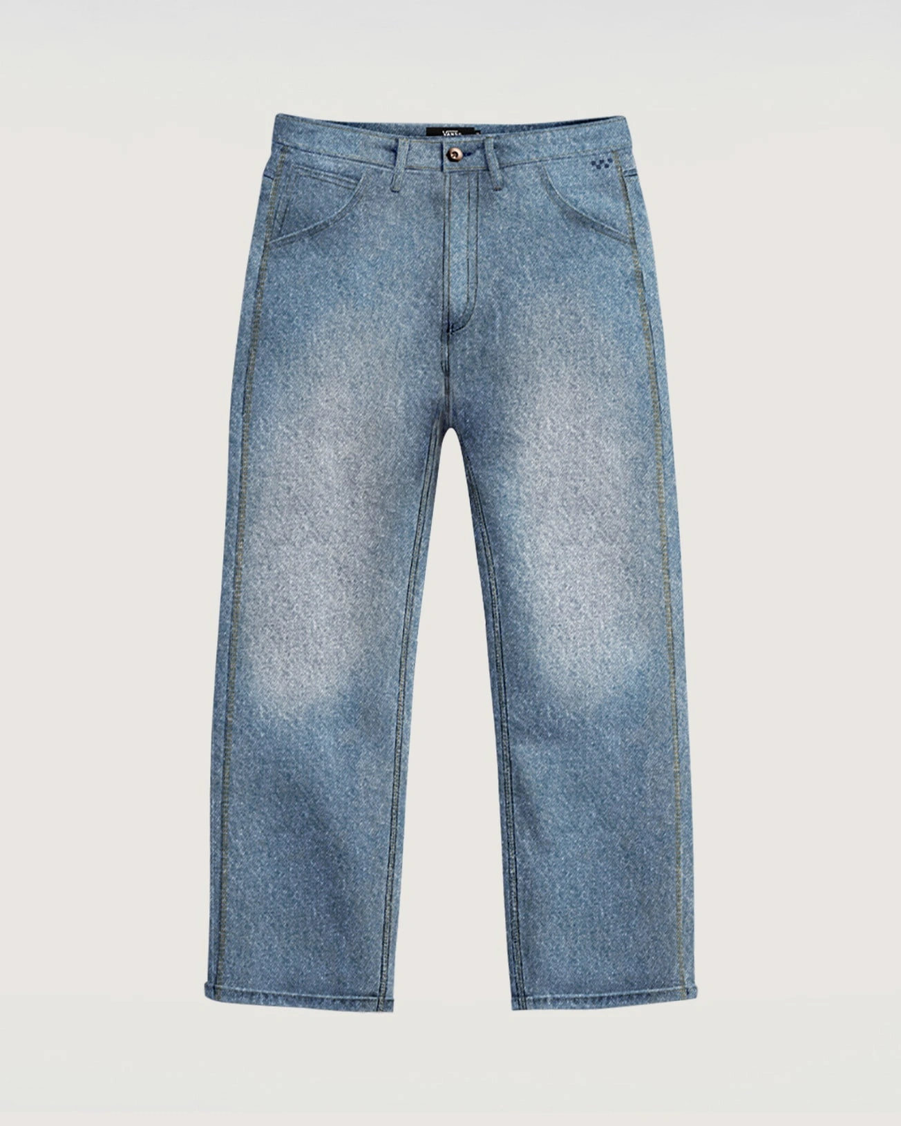 VANS - ג'ינס Skate Loose Bootcut Denim – V00PFX7W6 – stone-wash – 1