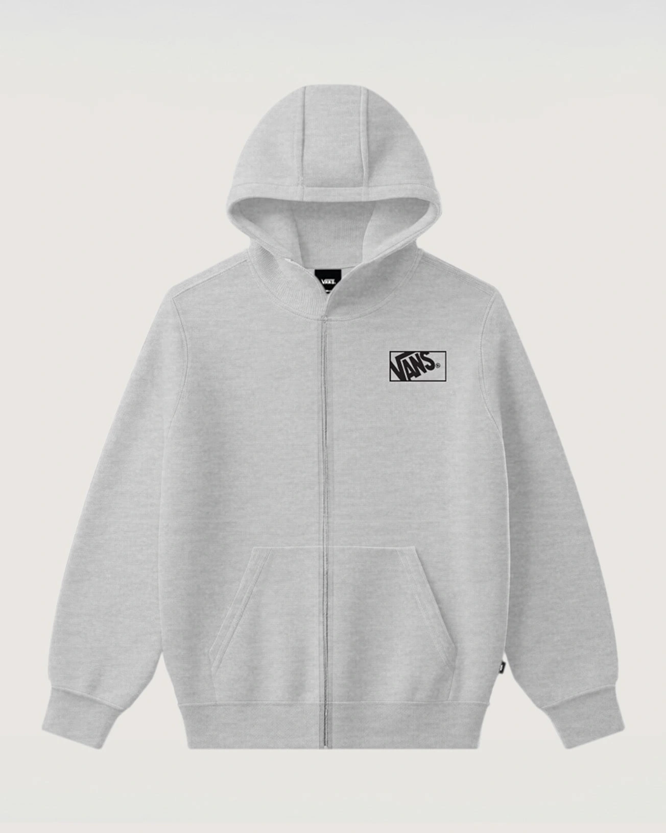 VANS - קפוצ'ון נוער Blocked Box Full Zip – V00RBN1QI – light-grey-heather – 1