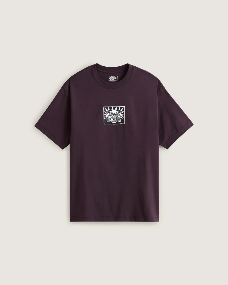 VANS - טי שירט Vans Mouf Loose Fit – V00RD8EMS – dark-port – 1