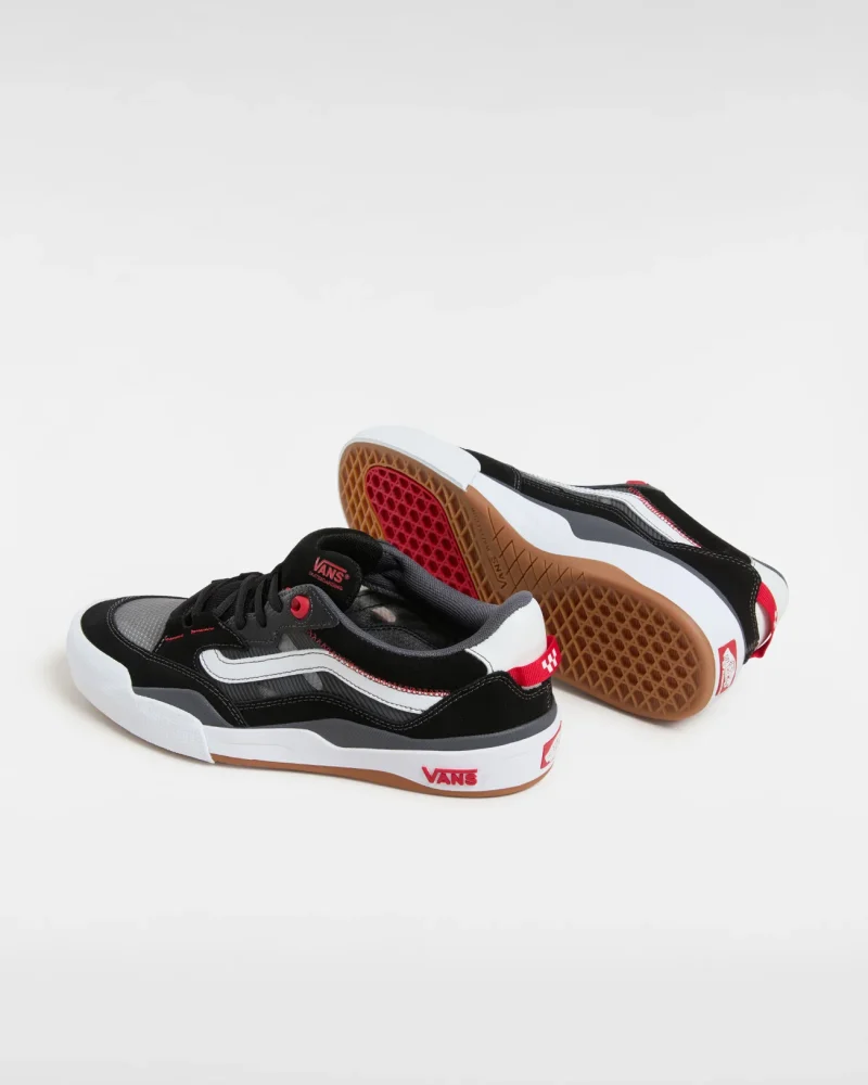 VANS - נעלי סקייט Skate 2 Wayvee – V00D5DBWT – black-white-red – 2
