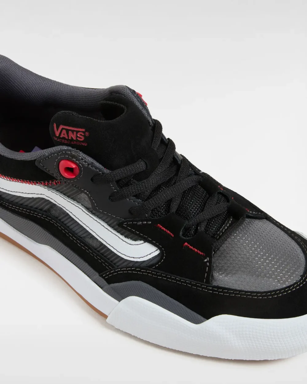 VANS - נעלי סקייט Skate 2 Wayvee – V00D5DBWT – black-white-red – 4