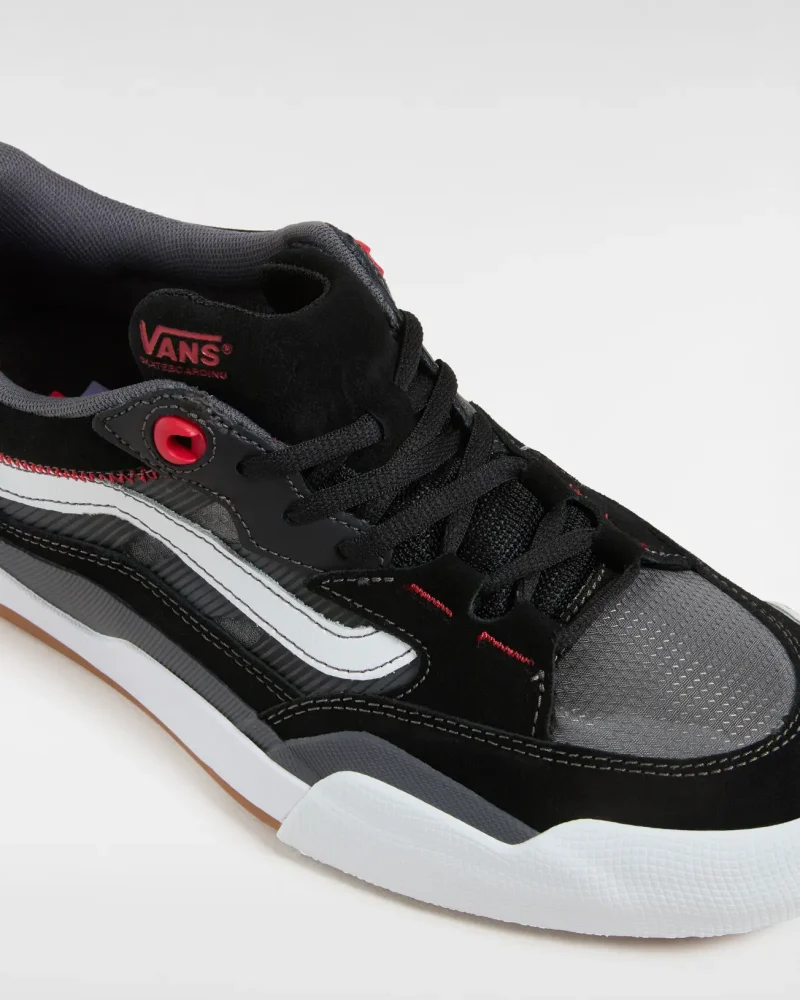 VANS - נעלי סקייט Skate 2 Wayvee – V00D5DBWT – black-white-red – 4