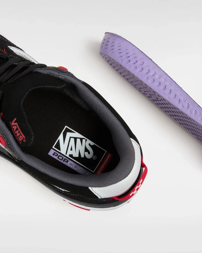 VANS - נעלי סקייט Skate 2 Wayvee – V00D5DBWT – black-white-red – 6