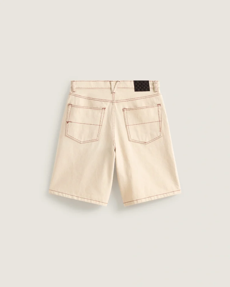VANS - מכנס ג'ינס קצר Check-5 Baggy – V00C9VGCF – natural-seed – 1