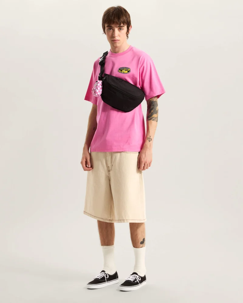 VANS - מכנס ג'ינס קצר Check-5 Baggy – V00C9VGCF – natural-seed – 5