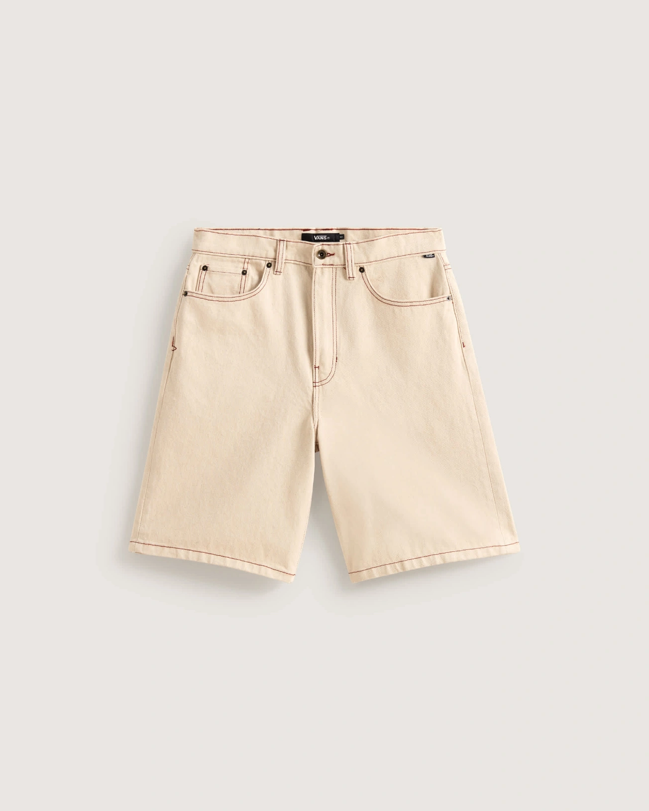 VANS - מכנס ג'ינס קצר Check-5 Baggy – V00C9VGCF – natural-seed – 1