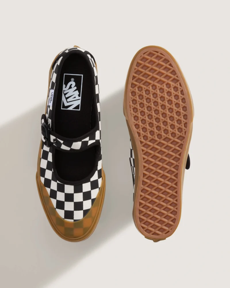 VANS - נעלי סניקרס Mary Jane – V00CRRBA2 – checkerboard-black-white – 2