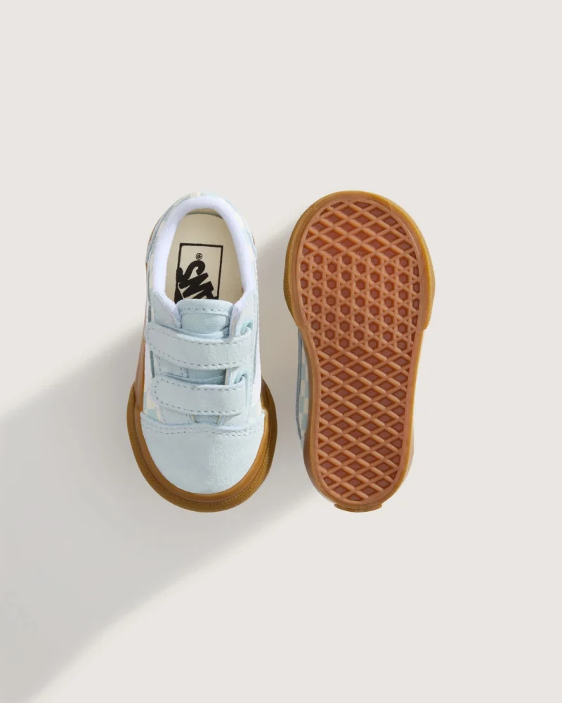 VANS - נעלי סניקרס לתינוקות Old Skool V  (1-4 שנים) – V00CTGFOA – gum-check-dawn-mist – 2