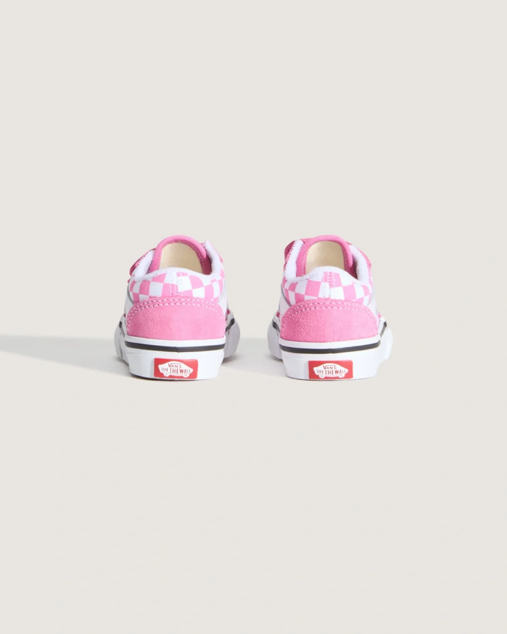 VANS - נעלי סניקרס לתינוקות Old Skool V  (1-4 שנים) – V00CTGFRQ – checkerboard-pink-fizz – 3