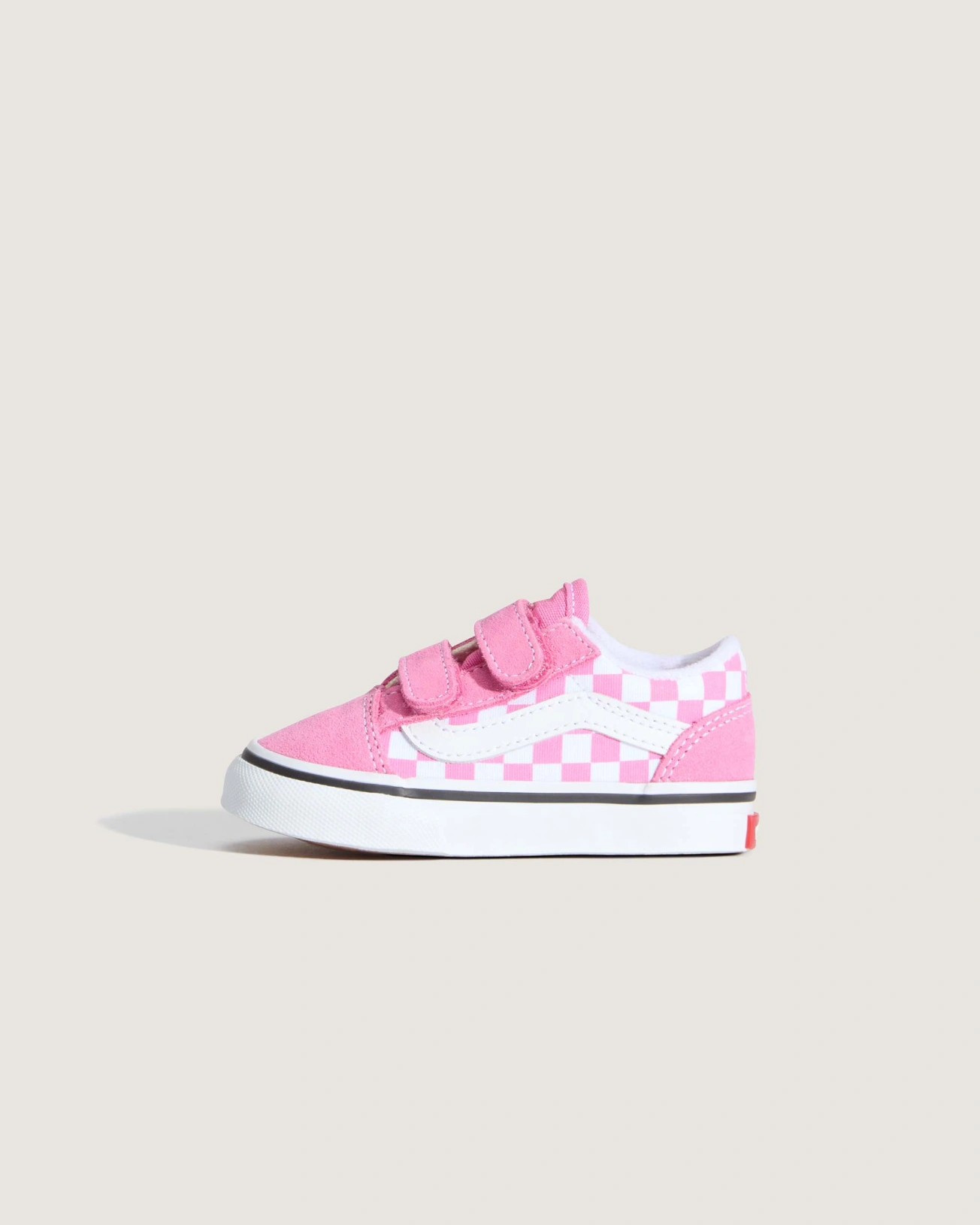 VANS - נעלי סניקרס לתינוקות Old Skool V  (1-4 שנים) – V00CTGFRQ – checkerboard-pink-fizz – 1