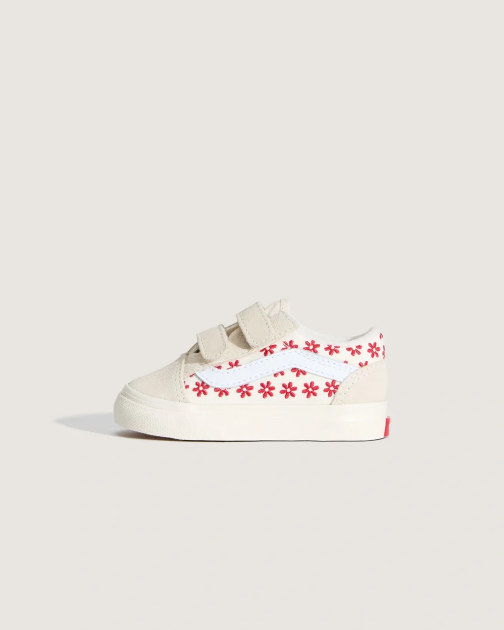 VANS - נעלי סניקרס לתינוקות Old Skool V  (1-4 שנים) – V00CTGIZQ – chantilly-floral-racing-red – 1