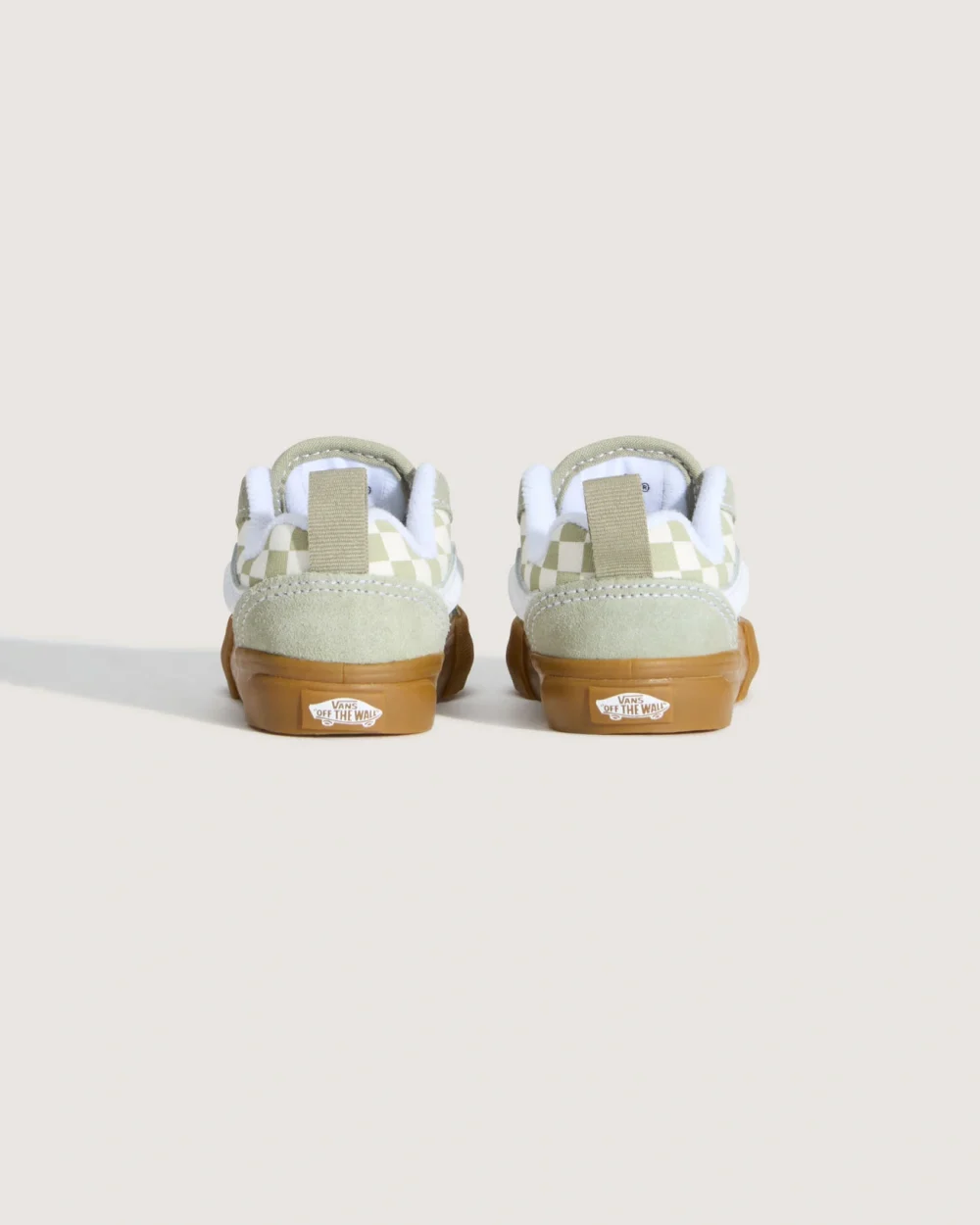 VANS - נעלי סניקרס לילדים Knu Skool Elastic Lace – V00D0KFSG – gum-check-soft-sage – 3