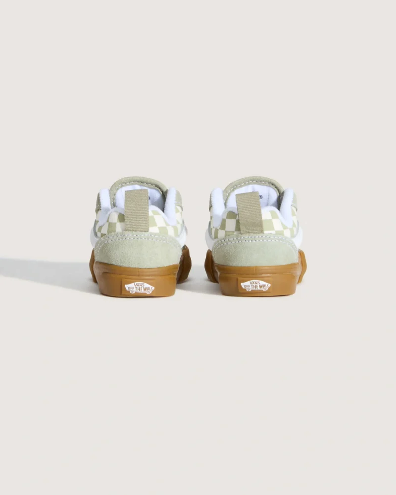VANS - נעלי סניקרס לילדים Knu Skool Elastic Lace – V00D0KFSG – gum-check-soft-sage – 3