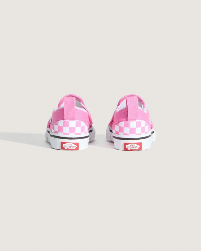 VANS - נעלי סניקרס לתינוקות  Classic Slip-On V   (1-4 שנים) – V00D0SFRQ – checkerboard-pink-fizz – 3