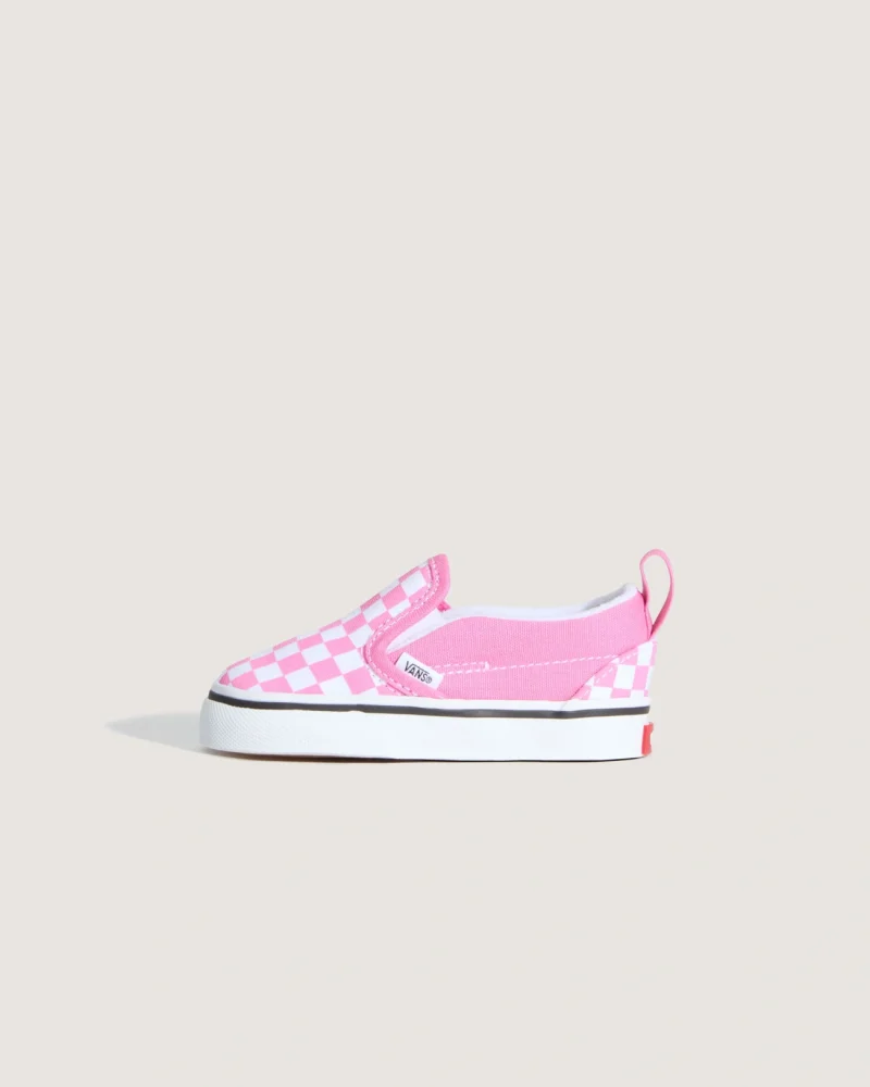 VANS - נעלי סניקרס לתינוקות  Classic Slip-On V   (1-4 שנים) – V00D0SFRQ – checkerboard-pink-fizz – 1