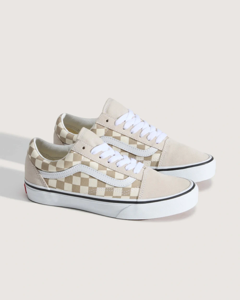 VANS - נעלי סניקרס Old Skool – V00D6W2N1 – checkerboard-oatmeal – 1