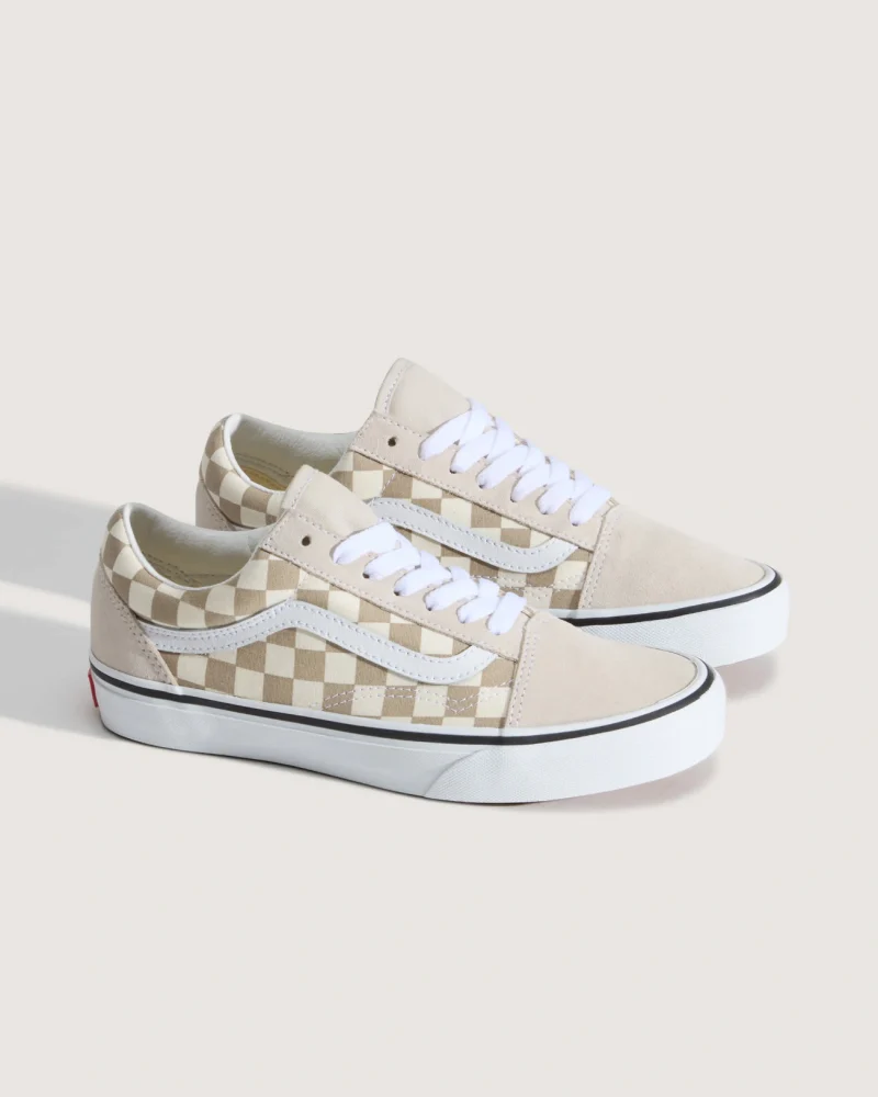 VANS - נעלי סניקרס Old Skool – V00D6W2N1 – checkerboard-oatmeal – 1