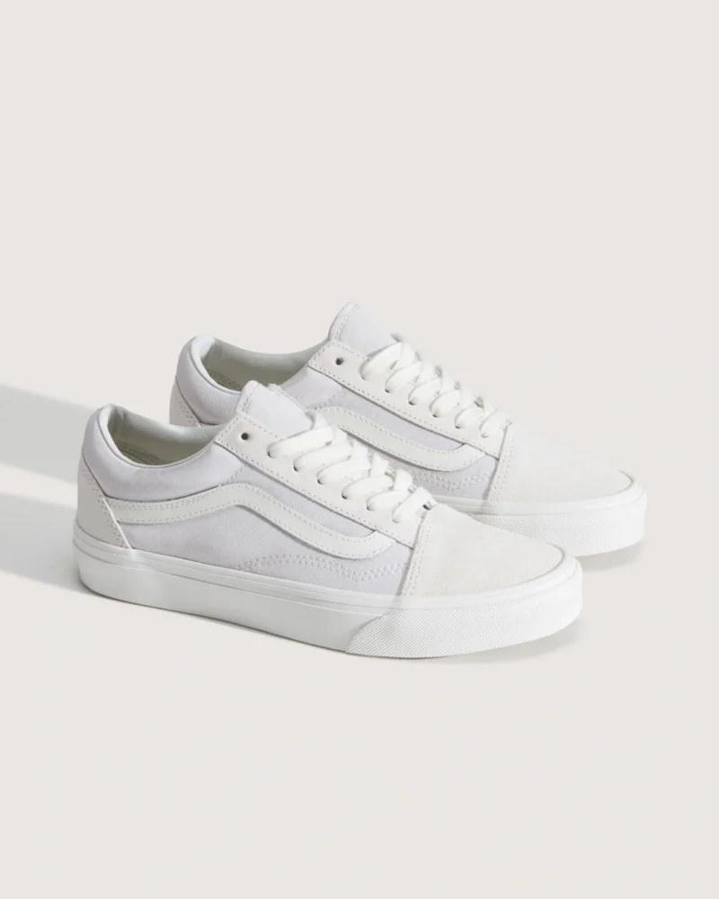 VANS - נעלי סניקרס Old Skool – V00D6WJVY – satin-moire-blanc-de-blanc – 1